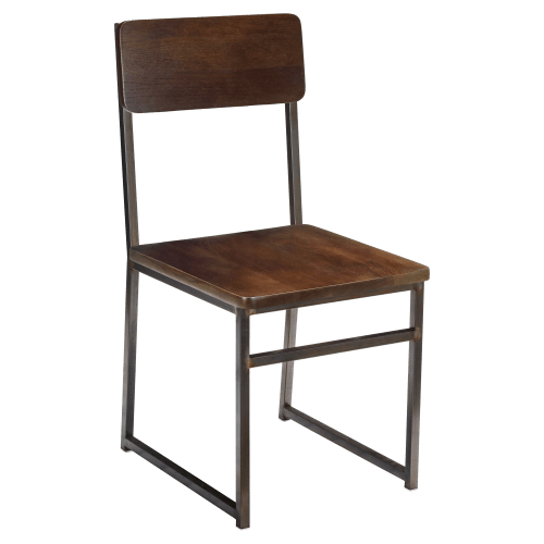 Industrial Series Metal Chair with Wood Back & Seat