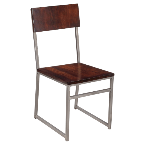 Indy Metal Chair with Wood Back