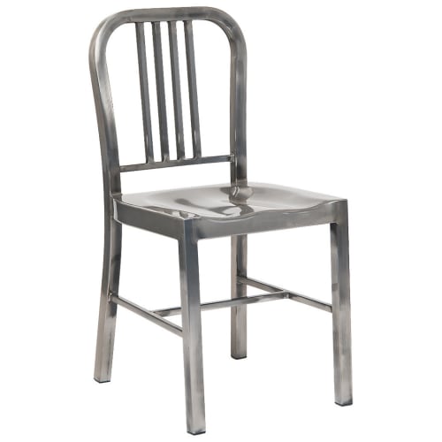 Indoor Metal Restaurant Chair in Clear Finish
