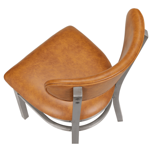 Curvy Metal Chair in Clear Coat