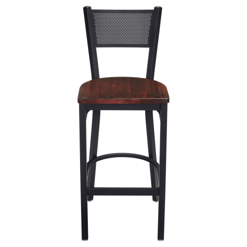 Metal Checker Back Restaurant Bar Stool