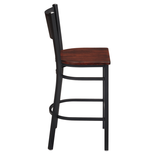 Metal Checker Back Restaurant Bar Stool