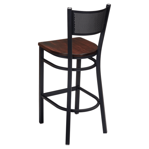 Metal Checker Back Restaurant Bar Stool