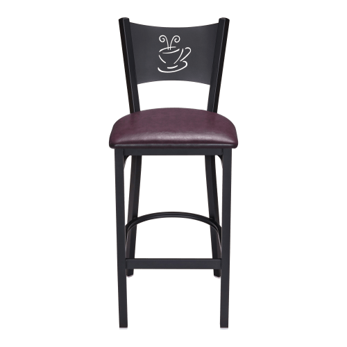 Coffee Cup Metal Restaurant Bar Stool