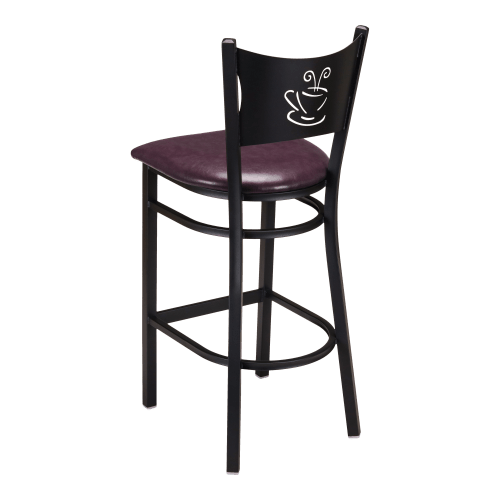Coffee Cup Metal Restaurant Bar Stool
