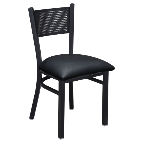 Metal Checker Back Restaurant Chair