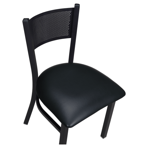Metal Checker Back Restaurant Chair