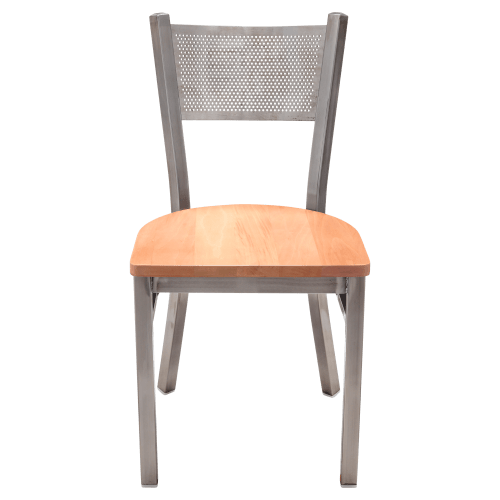 Clear Coat Checker Back Metal Chair 