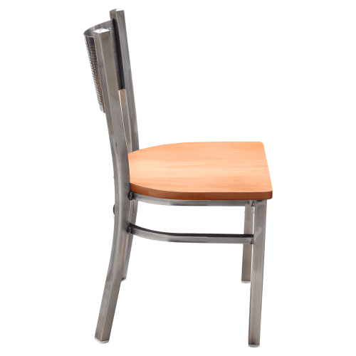 Clear Coat Checker Back Metal Chair 