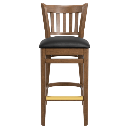 Premium US Made Vertical Slat Wood Restaurant Bar Stool