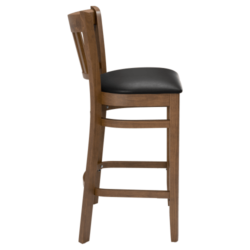Premium US Made Vertical Slat Wood Restaurant Bar Stool