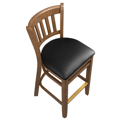 Premium US Made Vertical Slat Wood Restaurant Bar Stool