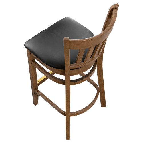 Premium US Made Vertical Slat Wood Restaurant Bar Stool