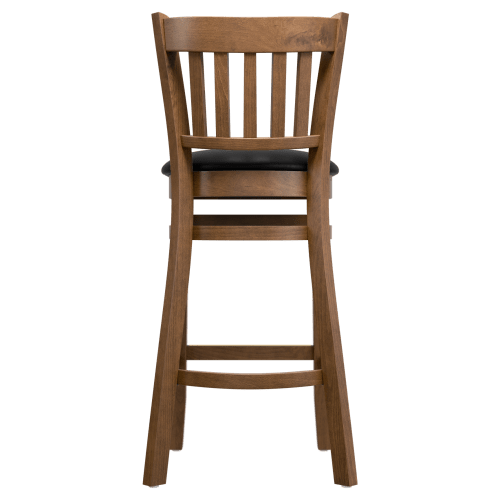 Premium US Made Vertical Slat Wood Restaurant Bar Stool
