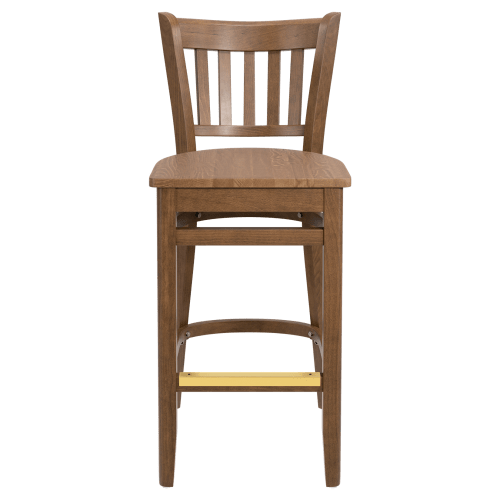 Premium US Made Vertical Slat Wood Restaurant Bar Stool
