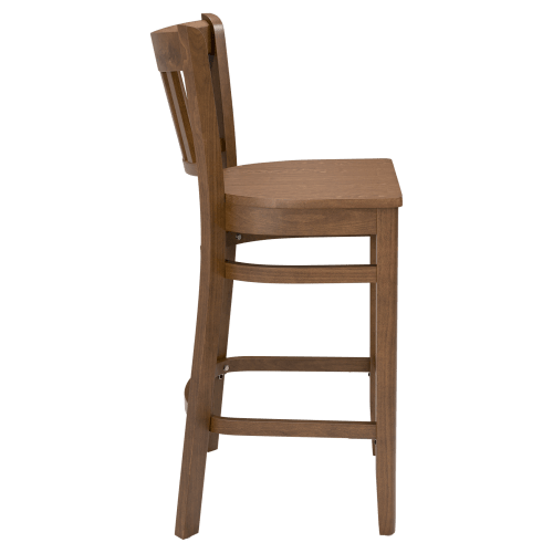 Premium US Made Vertical Slat Wood Restaurant Bar Stool