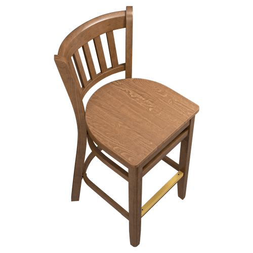 Premium US Made Vertical Slat Wood Restaurant Bar Stool