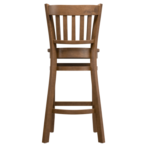 Premium US Made Vertical Slat Wood Restaurant Bar Stool