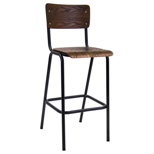 French Industrial Metal Bar Stool