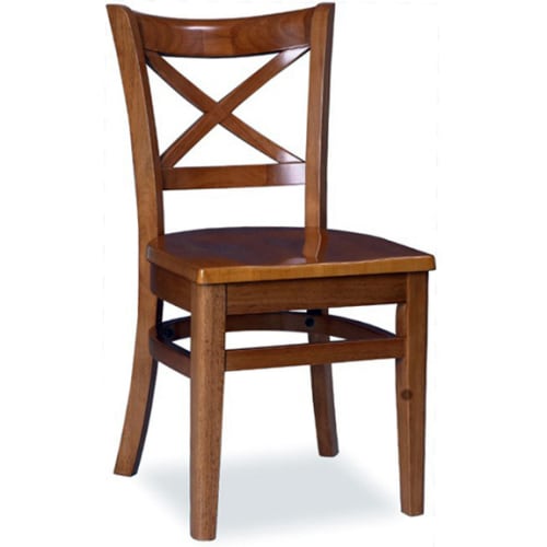 X Back Wood Restaurant Chair