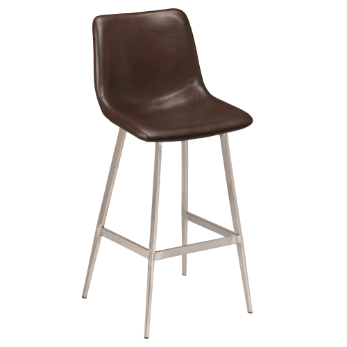 Luna Metal Bar Stool with Clear Coat Finish