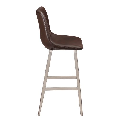 Luna Metal Bar Stool with Clear Coat Finish