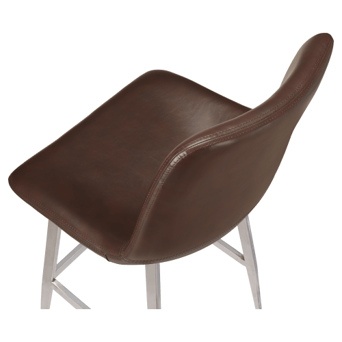 Luna Metal Bar Stool with Clear Coat Finish