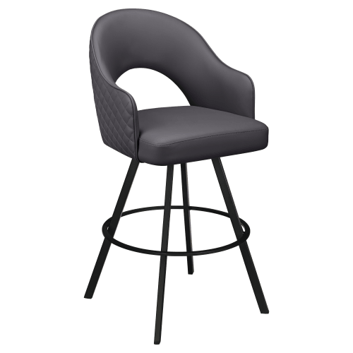Invicta Premium Bucket Swivel Bar Stool with Circular Frame