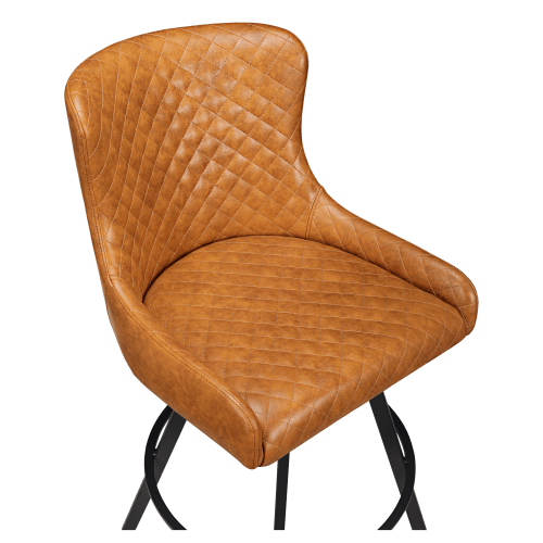 Premium Savino Swivel Bar Stool with Circular Frame