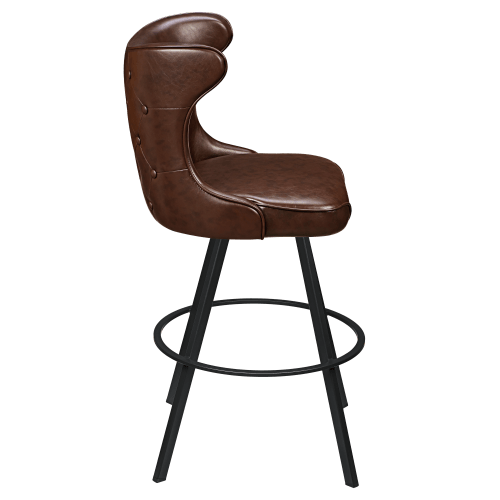 Darlo Premium Bucket Swivel Bar Stool with Circular Frame