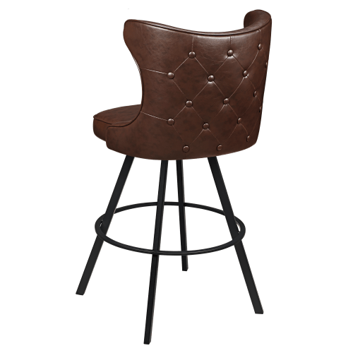 Darlo Premium Bucket Swivel Bar Stool with Circular Frame