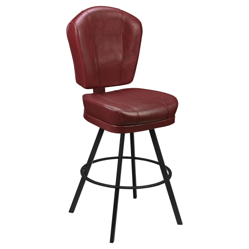 Lusso 3-Channel Premium Casino Bucket Bar Stool with Circular Frame