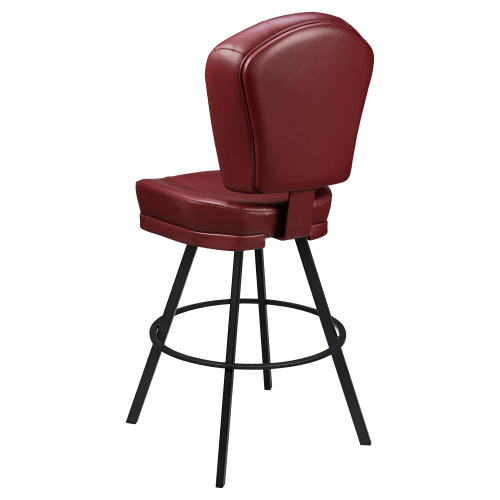 Lusso 3-Channel Premium Casino Bucket Bar Stool with Circular Frame