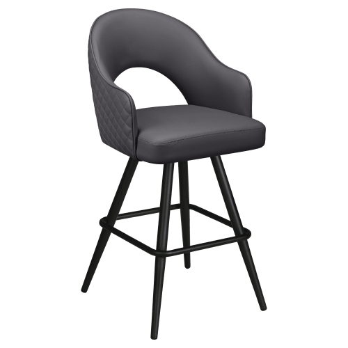 Invicta Premium Bucket Swivel Bar Stool with Square Frame