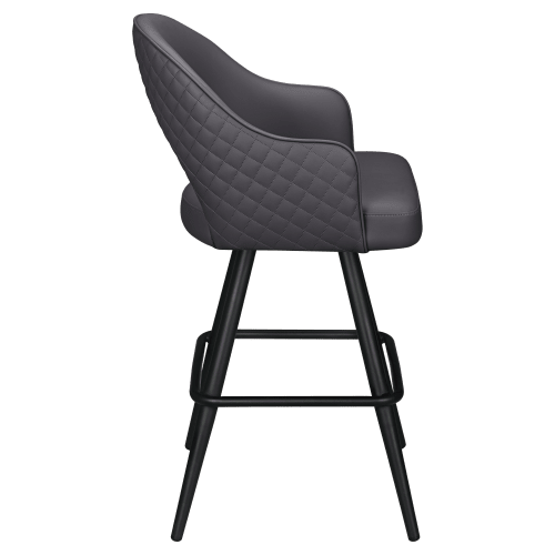 Invicta Premium Bucket Swivel Bar Stool with Square Frame