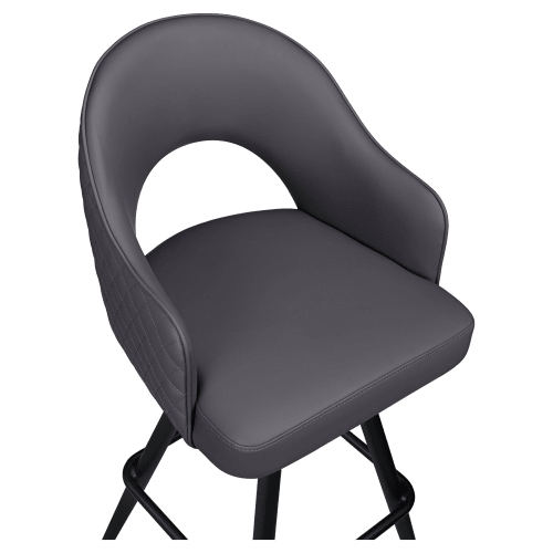 Invicta Premium Bucket Swivel Bar Stool with Square Frame