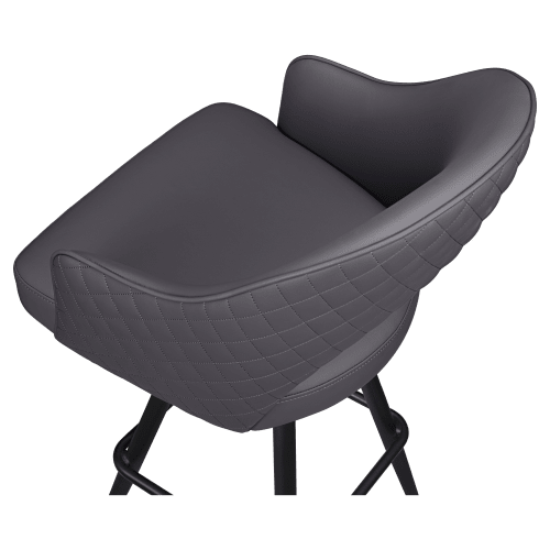 Invicta Premium Bucket Swivel Bar Stool with Square Frame