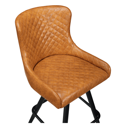 Premium Savino Swivel Bar Stool with Square Frame