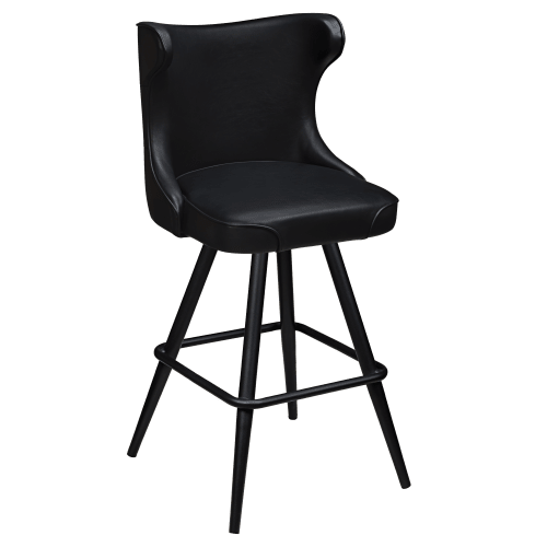 Darlo Premium Bucket Swivel Bar Stool with Square Frame