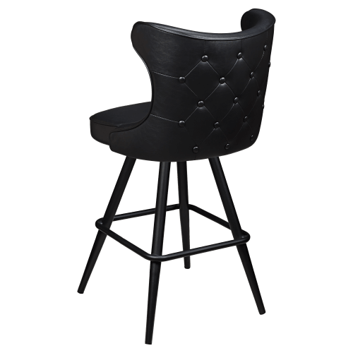 Darlo Premium Bucket Swivel Bar Stool with Square Frame