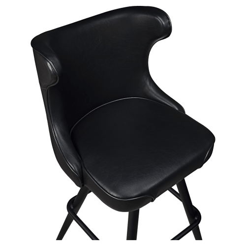 Darlo Premium Bucket Swivel Bar Stool with Square Frame