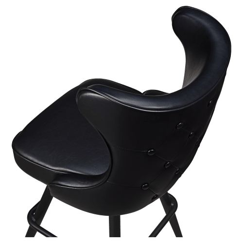 Darlo Premium Bucket Swivel Bar Stool with Square Frame