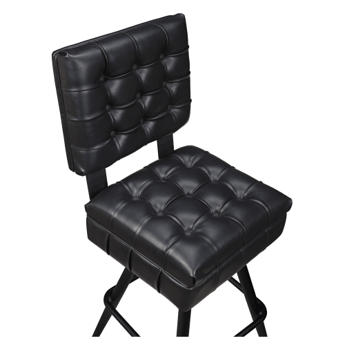 Trionfo Tufted Premium Bucket Bar Stool with Square Frame