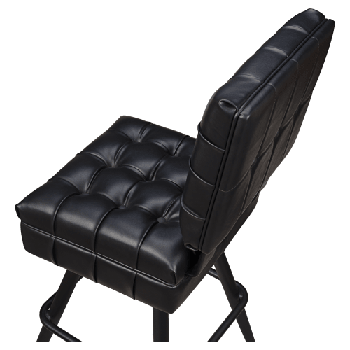 Trionfo Tufted Premium Bucket Bar Stool with Square Frame