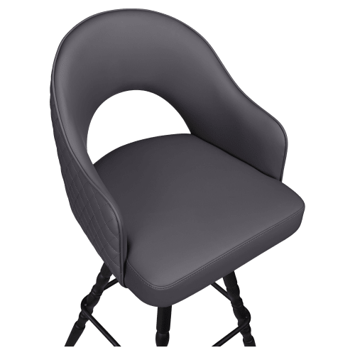 Invicta Premium Bucket Swivel Bar Stool with Vintage Frame