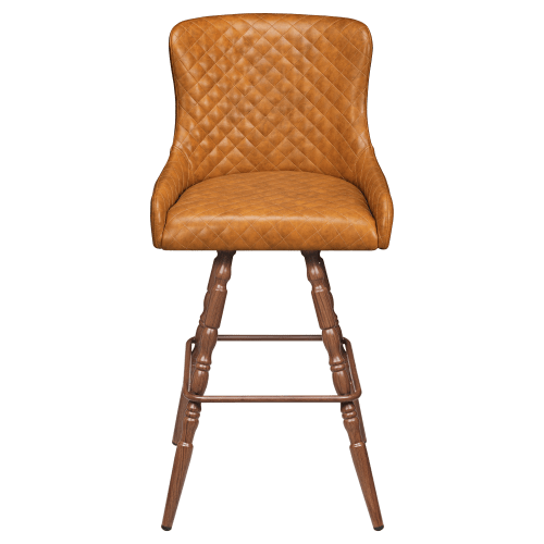 Premium Savino Swivel Bar Stool with Vintage Frame