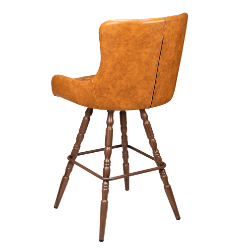 Premium Savino Swivel Bar Stool with Vintage Frame