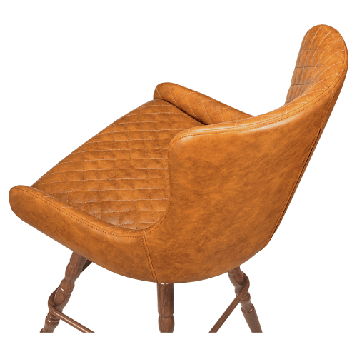 Premium Savino Swivel Bar Stool with Vintage Frame