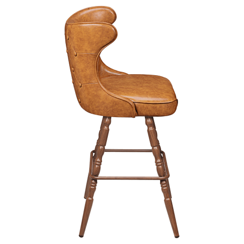 Darlo Premium Bucket Swivel Bar Stool with Vintage Frame