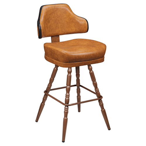 Gioco Premium Casino Bucket Bar Stool with Vintage Frame